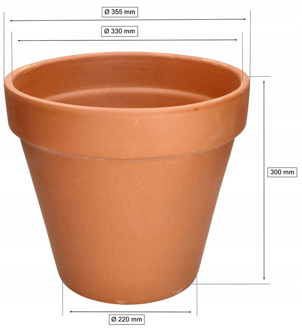 Doniczka ceramiczna terakota na kwiaty fi 35