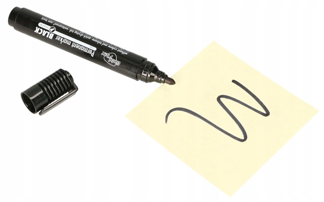 Marker permanentny czarny wodoodporny okrągły