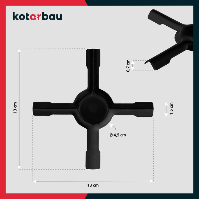 Krzyżak na palnik gazowy 130 mm