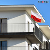 Uchwyt do flag balkonowy 170 balustrady pojedynczy - Kolor popiel