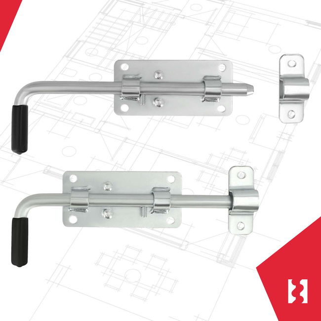 Zasuwa garażowa rygiel do bramy furtki drzwi 220 mm