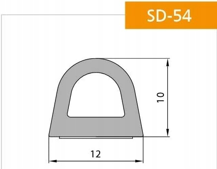 Uszczelka samoprzylepna 12x10 mm drzwi okien d 15 m biała